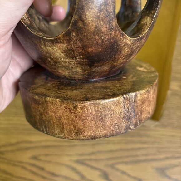 Cool Carving Family with 3 Heads / Community Earth Wind Fire Teardrops Tribal ? - Picture 10 of 11